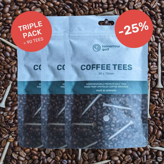 TRIPLE PACK - Coffee Golf Tees 70mm - 90 Tees