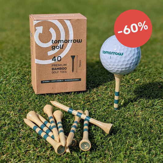 Bambus Golf Tees 70mm - 40 Stück